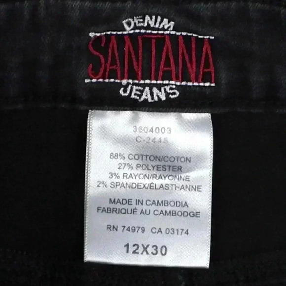 Santana black denim jean SIZE 12 - Picture 11 of 11